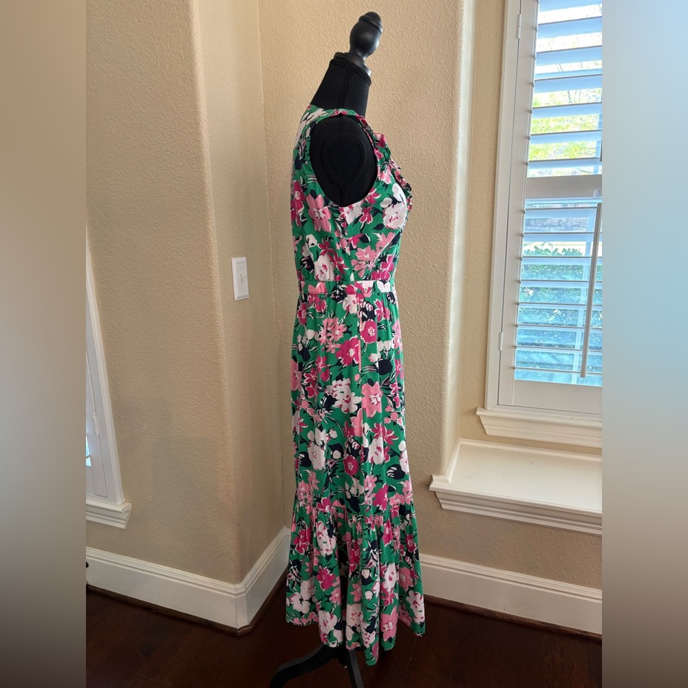 J. Crew Floral Midi Dress with ruffle detail - Picture 5 of 7